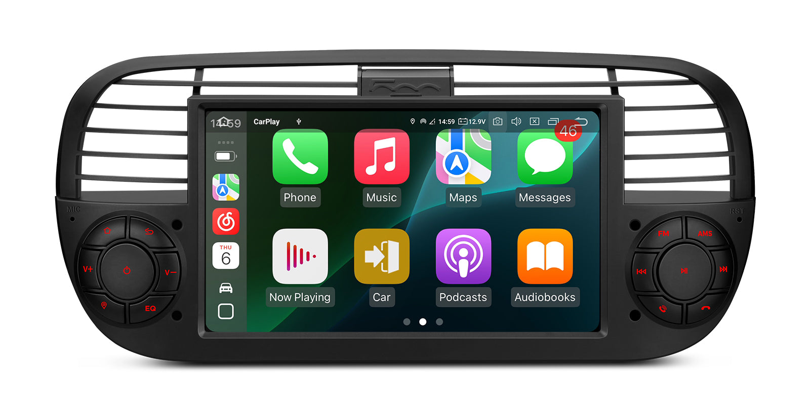 XTRONS IQ Series 7in QLED Android 14 Head Unit for Fiat 500
