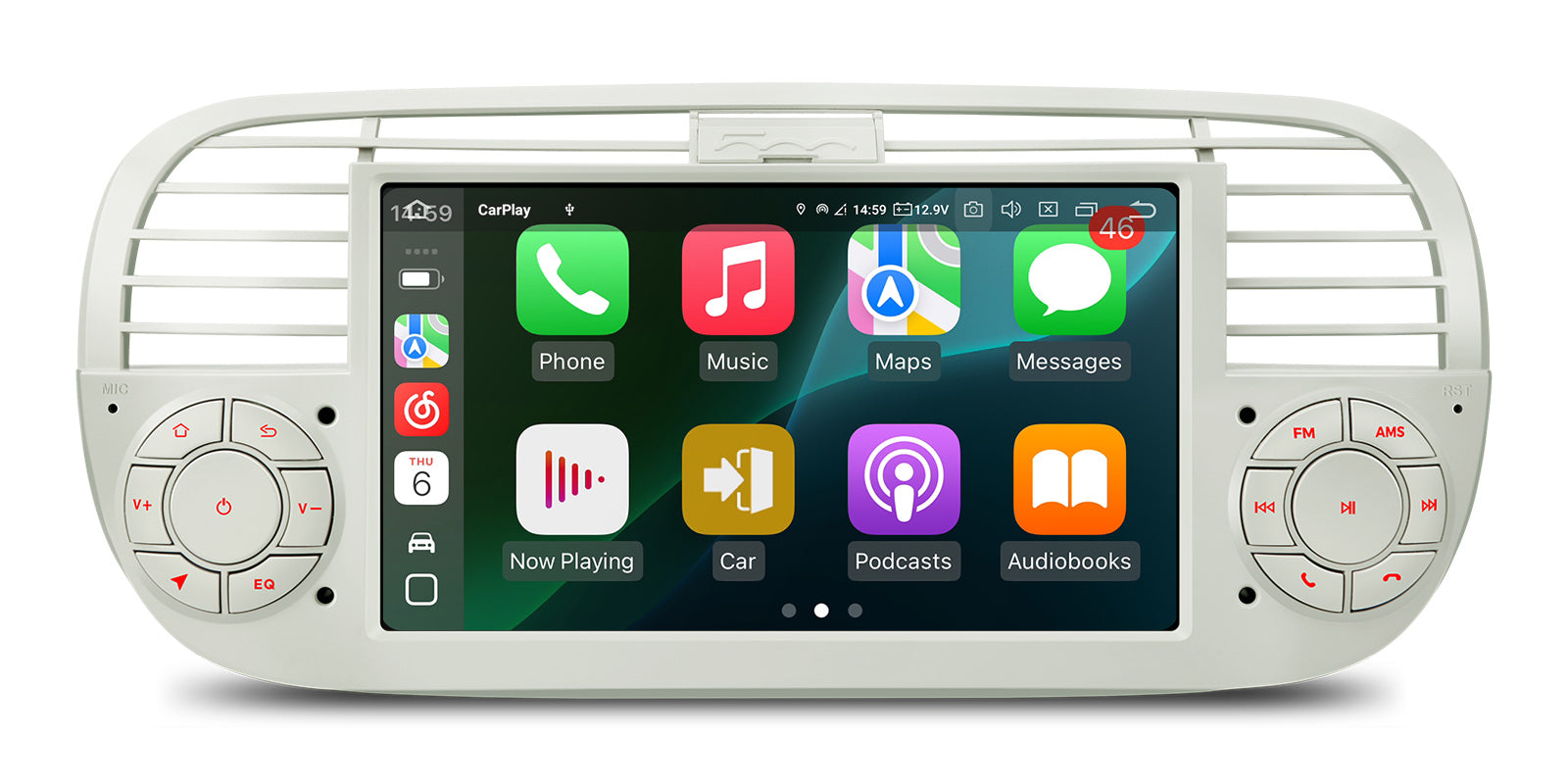 XTRONS IQ7450FLCP Fiat 500 Qualcomm 665 7" Android Car Head Unit