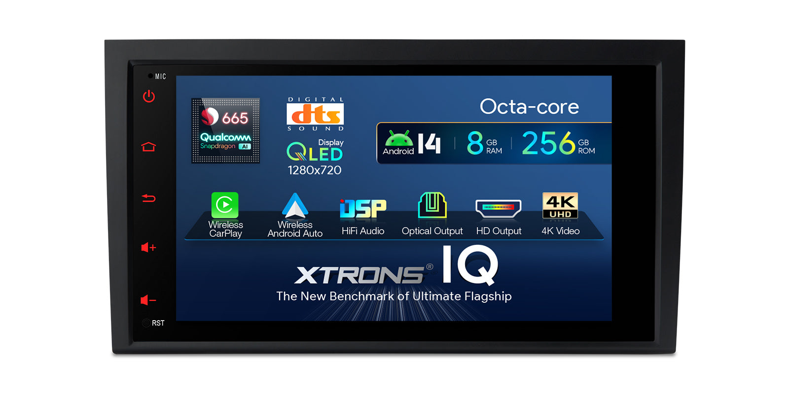 XTRONS IQ84A4AP 8in Android 14 Audio Head Unit Audi Qualcomm 665