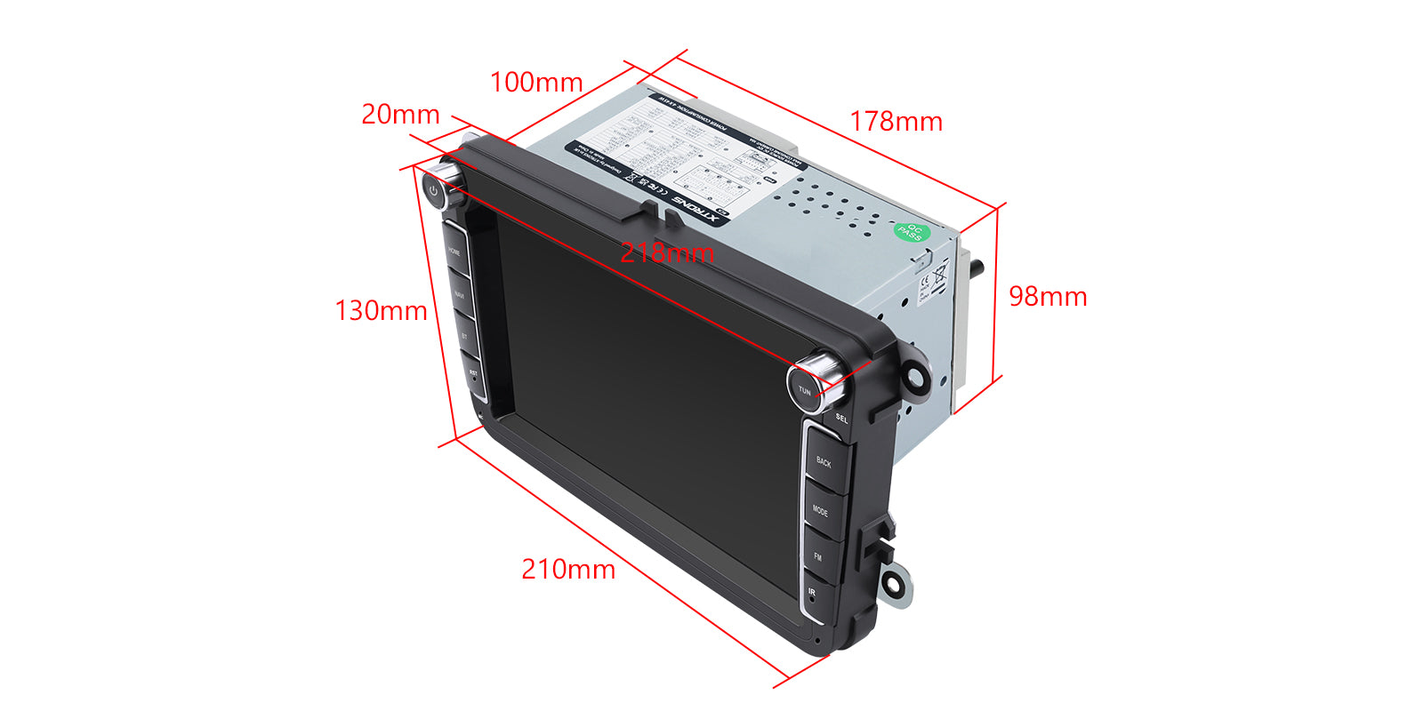 XTRONS IQ84MTVP VW Skoda Seat 8in Android Head Unit 8GB 256GB