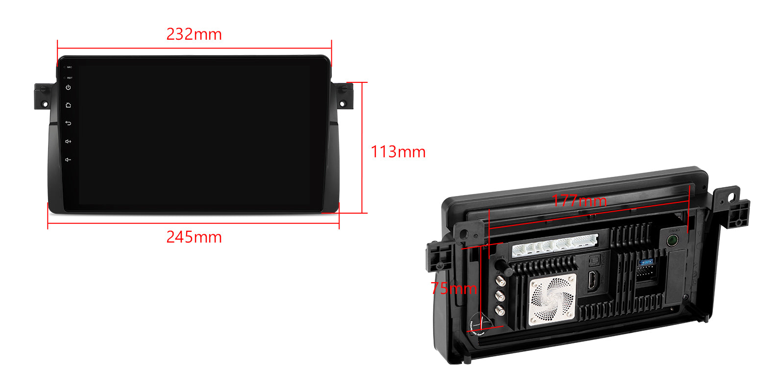 XTRONS IQP9446BP BMW Qualcomm 665 Android 14 Head Unit 9in QLED
