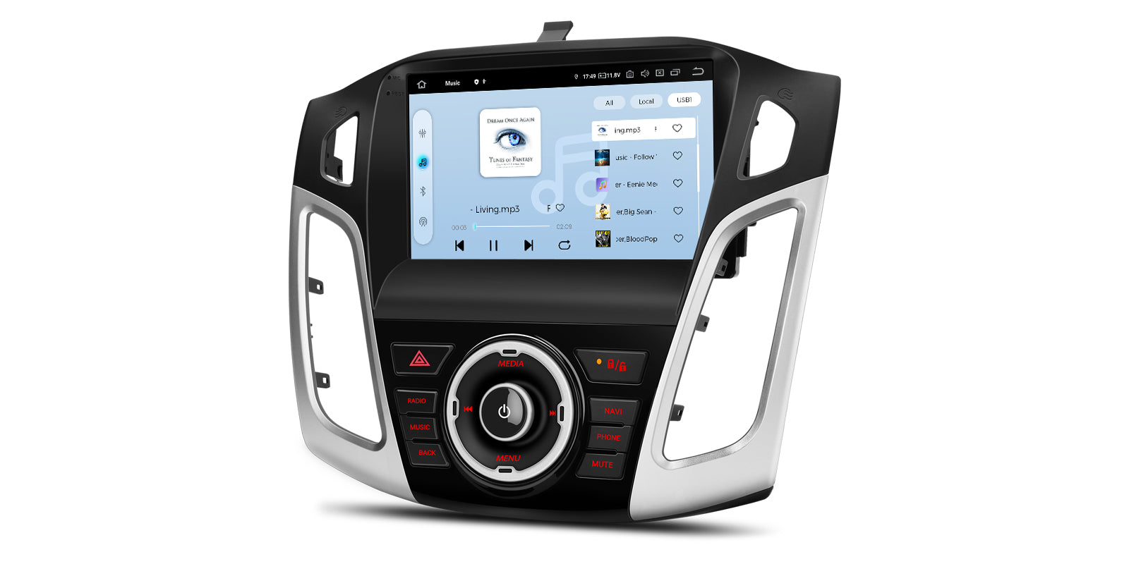 XTRONS IQP94FSFP 9" Android 14 Head Unit Car Stereo for Ford Focus
