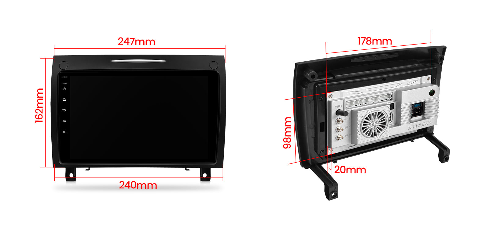 XTRONS IQP94M350P Mercedes-Benz SLK Class 9in Android Head Unit