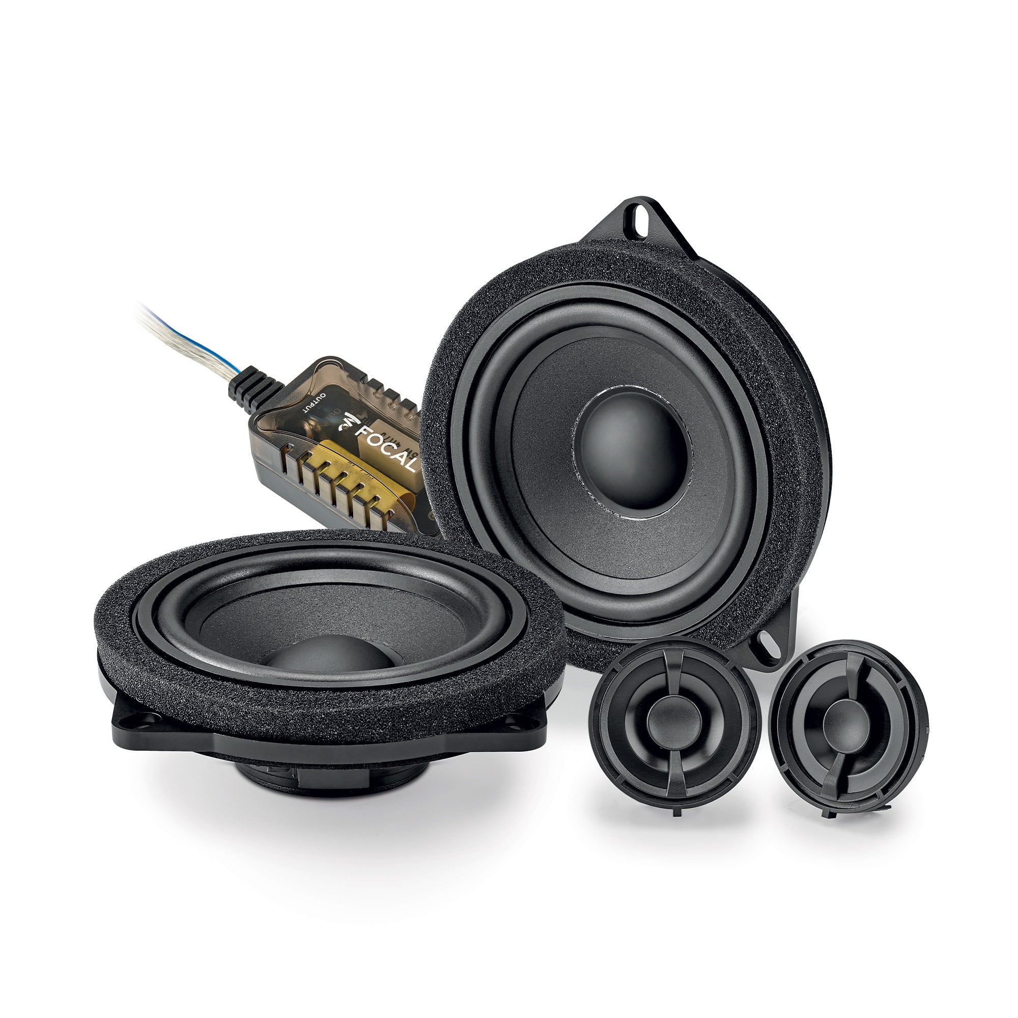 4" Focal BMW 80w 2 way component kit IS BMW 100 V2