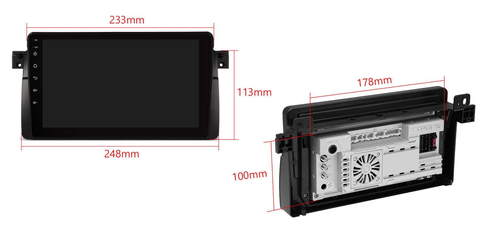 XTRONS IXAP9446BL 9in Wireless CarPlay Android 14 Head Unit BMW
