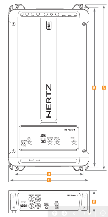 Hertz ML Power 1 D-Class Mono Amplifier 1000W