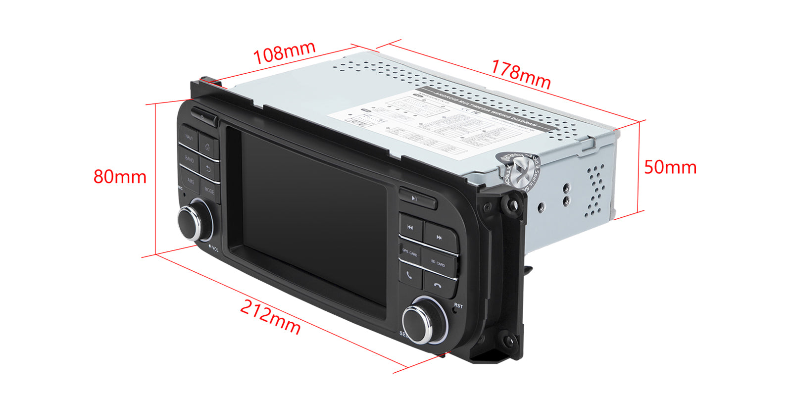 XTRONS PX54WRJLGS 5" Android 14 Car Stereo 4GB 64GB Jeep/Dodge/Chrysler