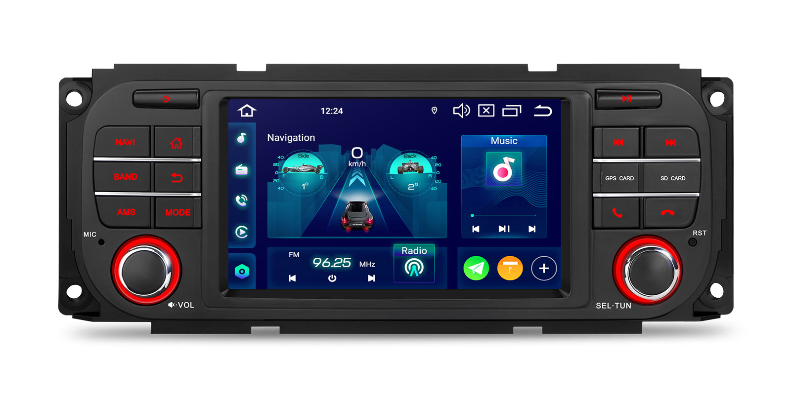 XTRONS PX54WRJLGS 5" Android 14 Car Stereo 4GB 64GB Jeep/Dodge/Chrysler