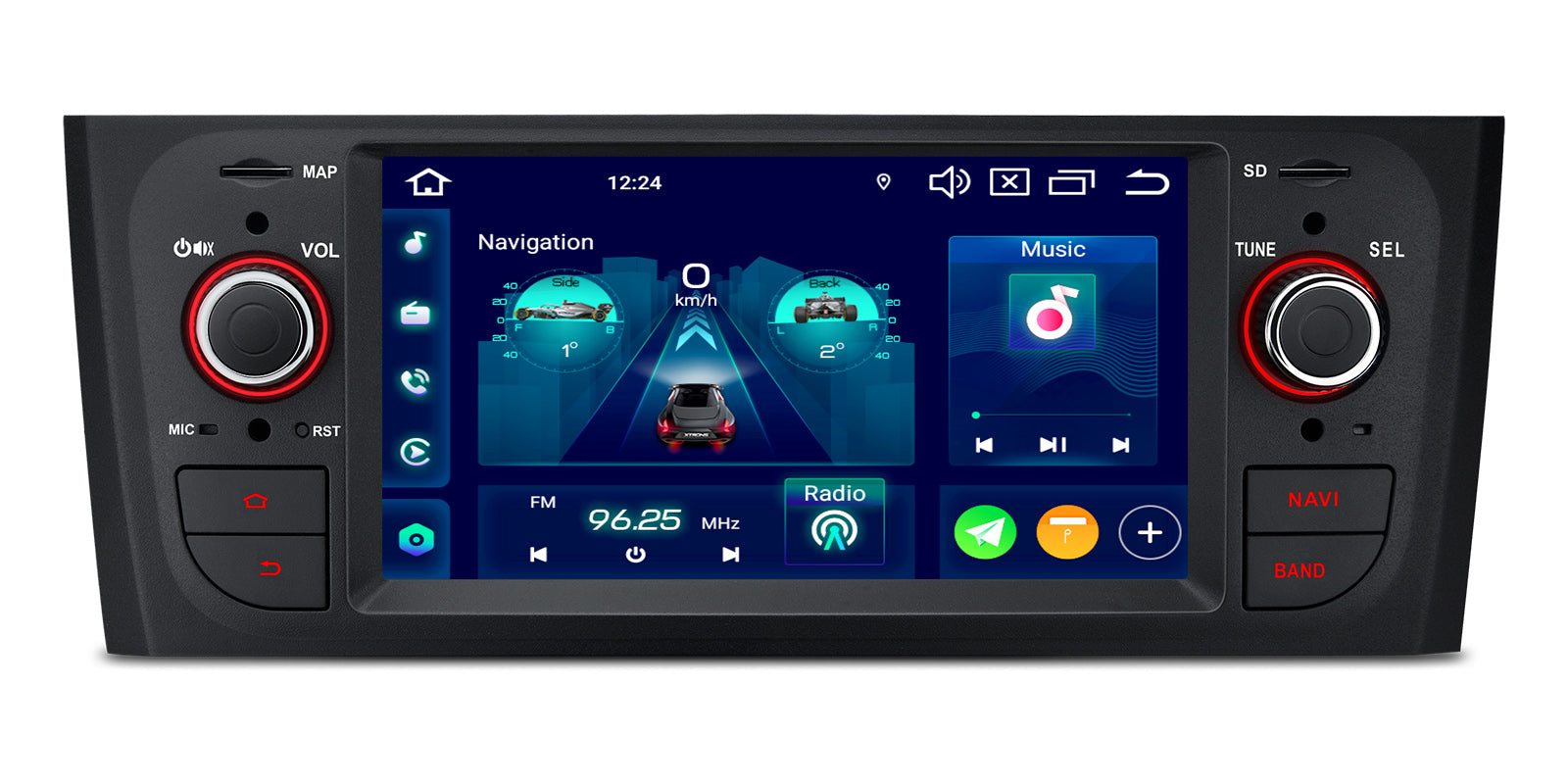 XTRONS PX64PTFLGS Fiat Grande Punto 6.1in Android 14 Head Unit 4GB 64GB