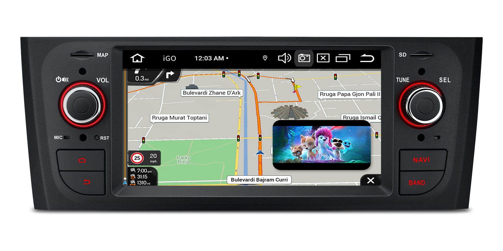 XTRONS PX64PTFLGS Fiat Grande Punto 6.1in Android 14 Head Unit 4GB 64GB