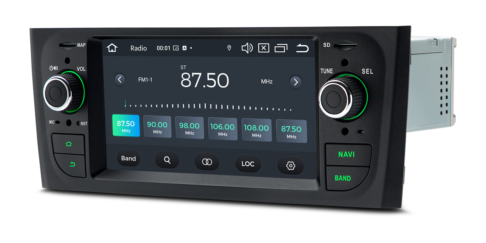 XTRONS PX64PTFLGS Fiat Grande Punto 6.1in Android 14 Head Unit 4GB 64GB