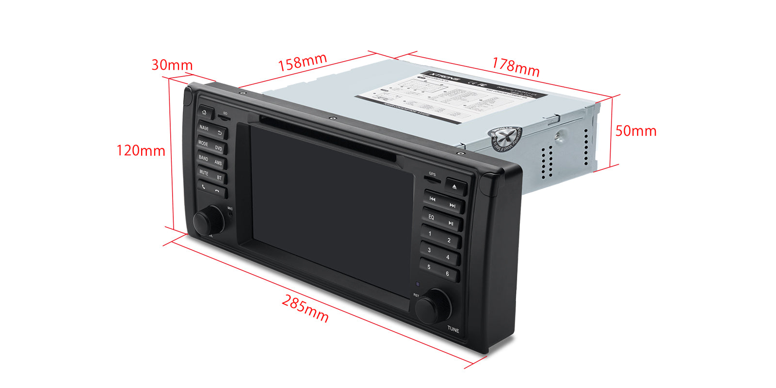 XTRONS PX7439BGS BMW E39 7" Android 14 Octa Core Head Unit 4GB 64GB