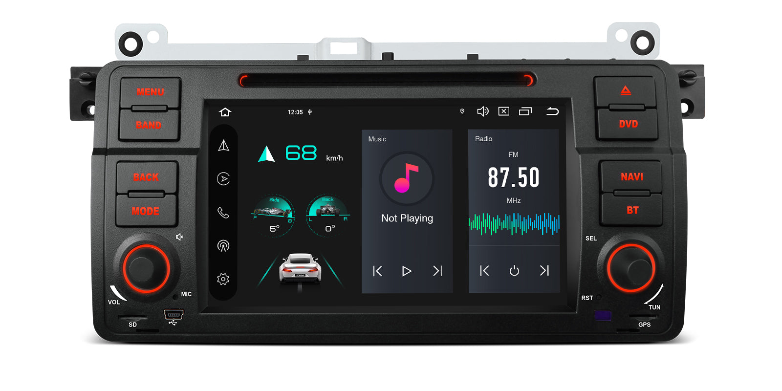 XTRONS PX7446BGS Android 14 7in Octa Core Car Stereo for BMW Rover MG