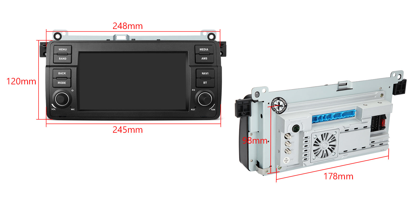 XTRONS PX7446BL 7in Android Head Unit 4G LTE Wireless CarPlay