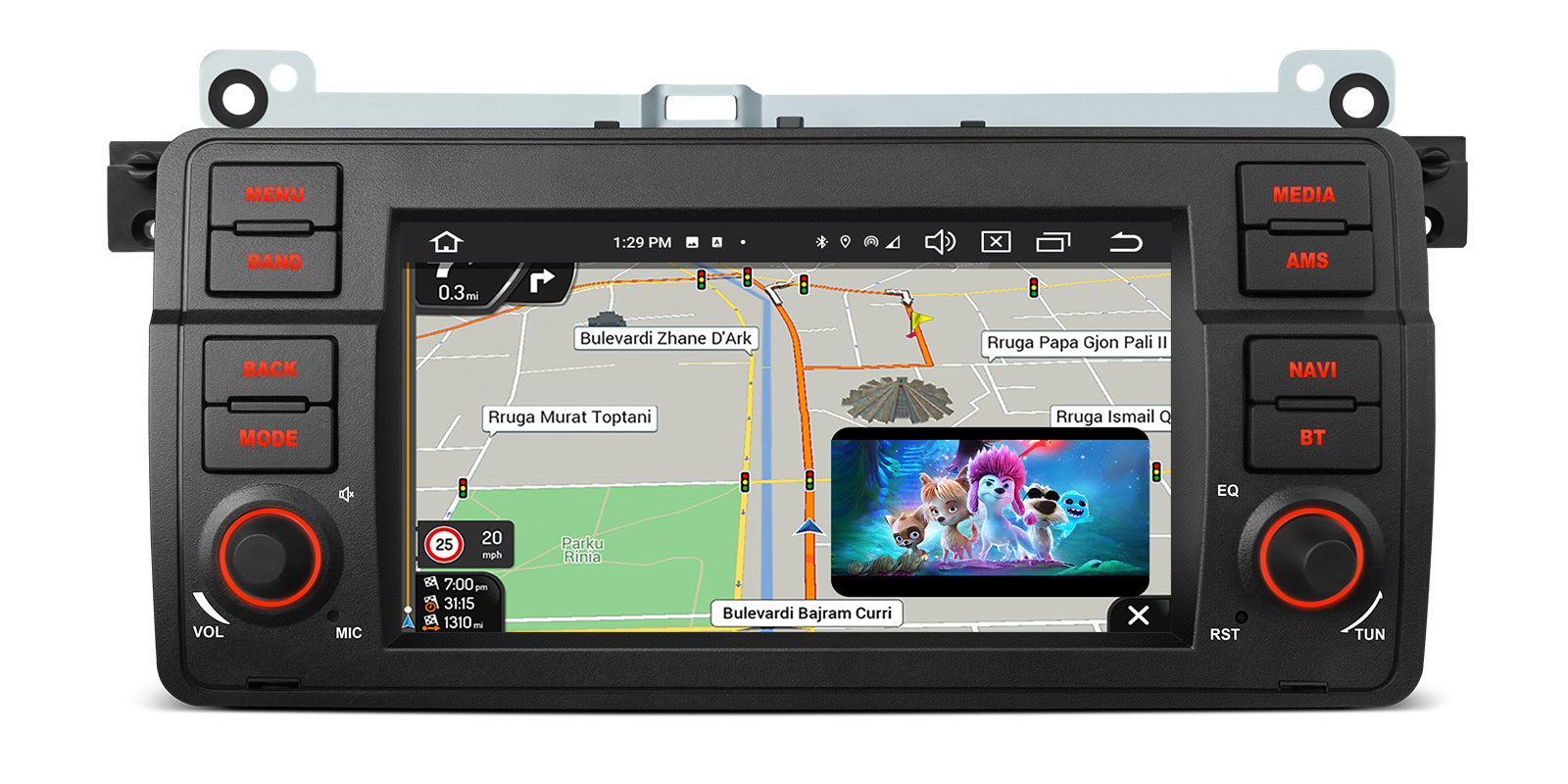 XTRONS PX7446BL 7in Android Head Unit 4G LTE Wireless CarPlay