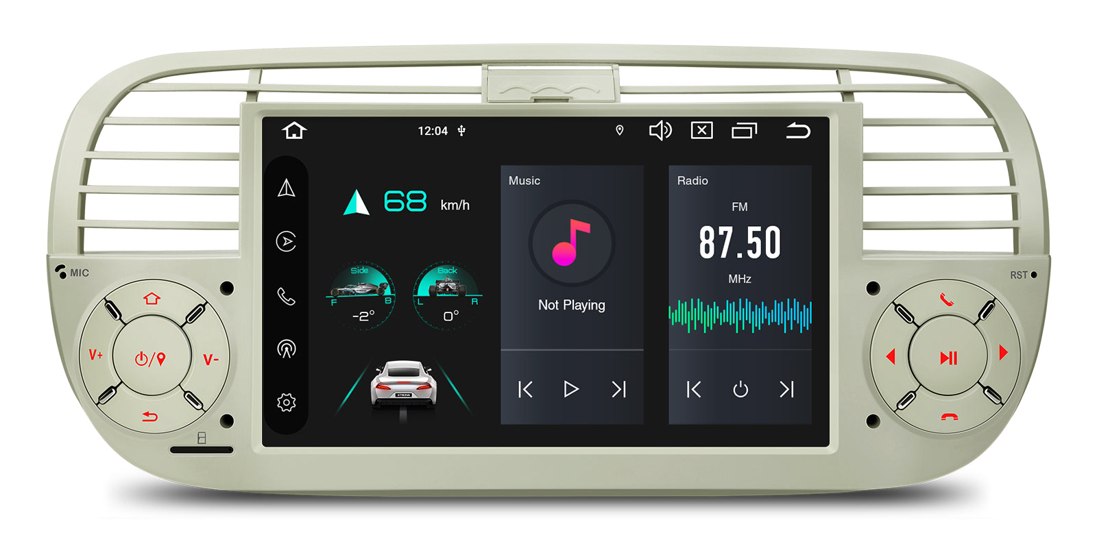 XTRONS PX7450FCLGS 7" Android 14 Octa-Core Car Stereo 4GB 64GB