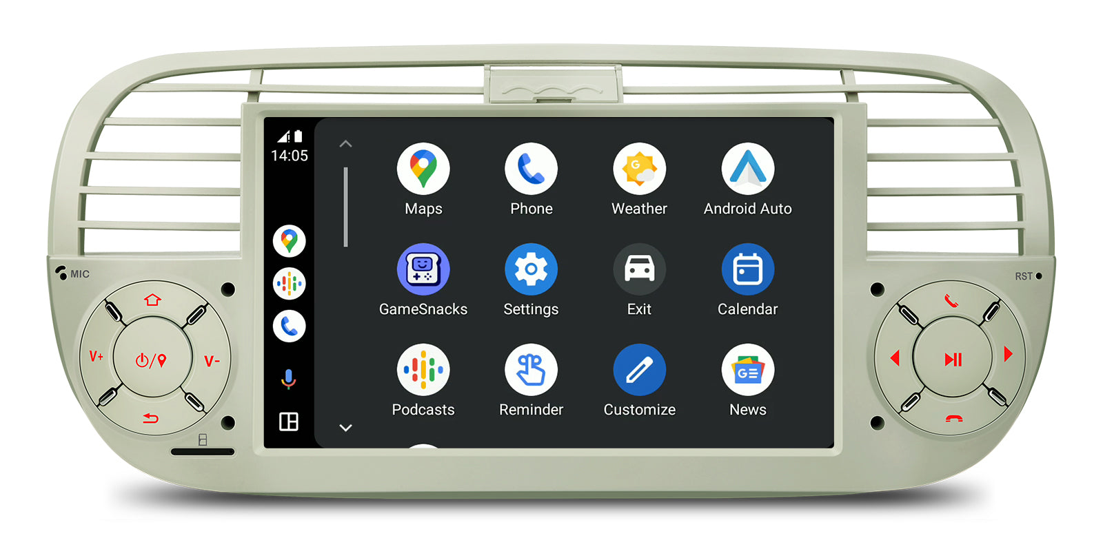 XTRONS PX7450FCLGS 7" Android 14 Octa-Core Car Stereo 4GB 64GB