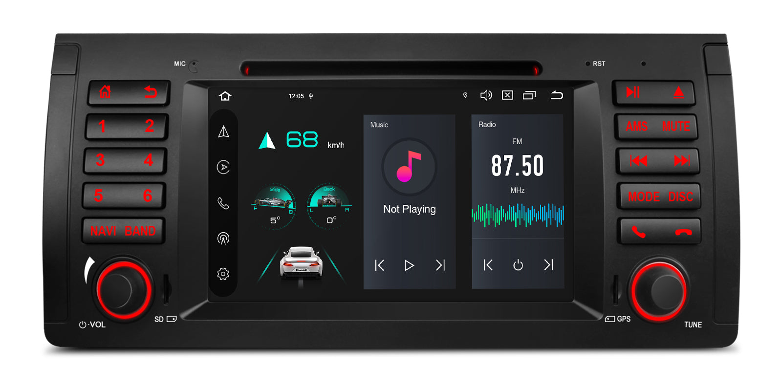 XTRONS PX7453BGS BMW X5 E53 7" Android 14 Head Unit Car Stereo
