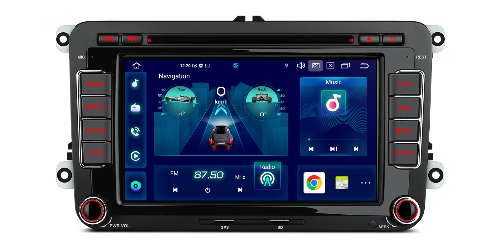 XTRONS PX74MTVGS 7-Inch Android Head Unit Wireless CarPlay 4G LTE VW Seat Skoda