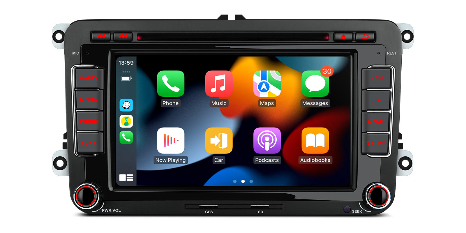 XTRONS PX74MTVGS 7-Inch Android Head Unit Wireless CarPlay 4G LTE VW Seat Skoda