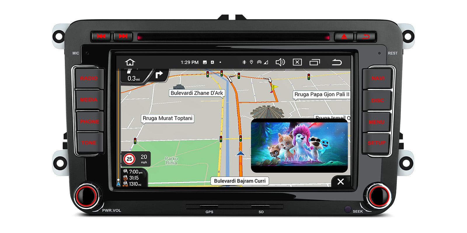 XTRONS PX74MTVGS 7-Inch Android Head Unit Wireless CarPlay 4G LTE VW Seat Skoda