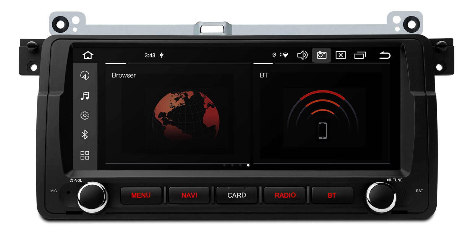 XTRONS PX8446BLHGS 8.8" Android 14 Octa-Core 4G LTE Head Unit for BMW/Rover/MG
