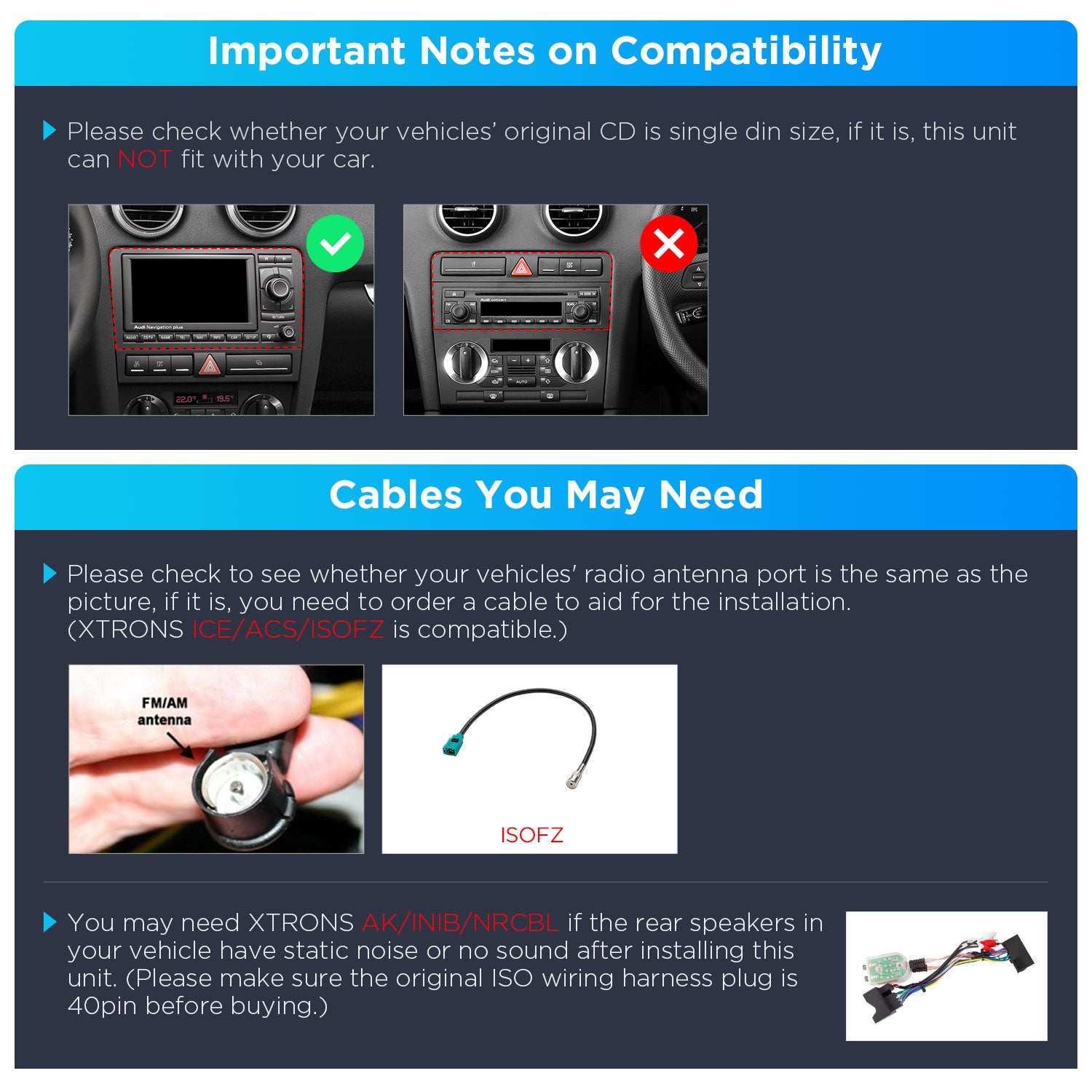 XTRONS PX84A3ALDABGS 8in Android Head Unit 4GB RAM 64GB ROM for Audi A3 S3 RS3