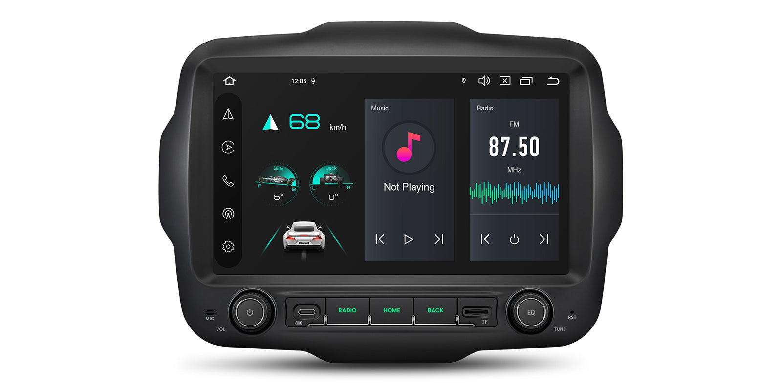 XTRONS PXH94RGJLGS 9in Android 14 Head Unit for Jeep Renegade 4GB 64GB