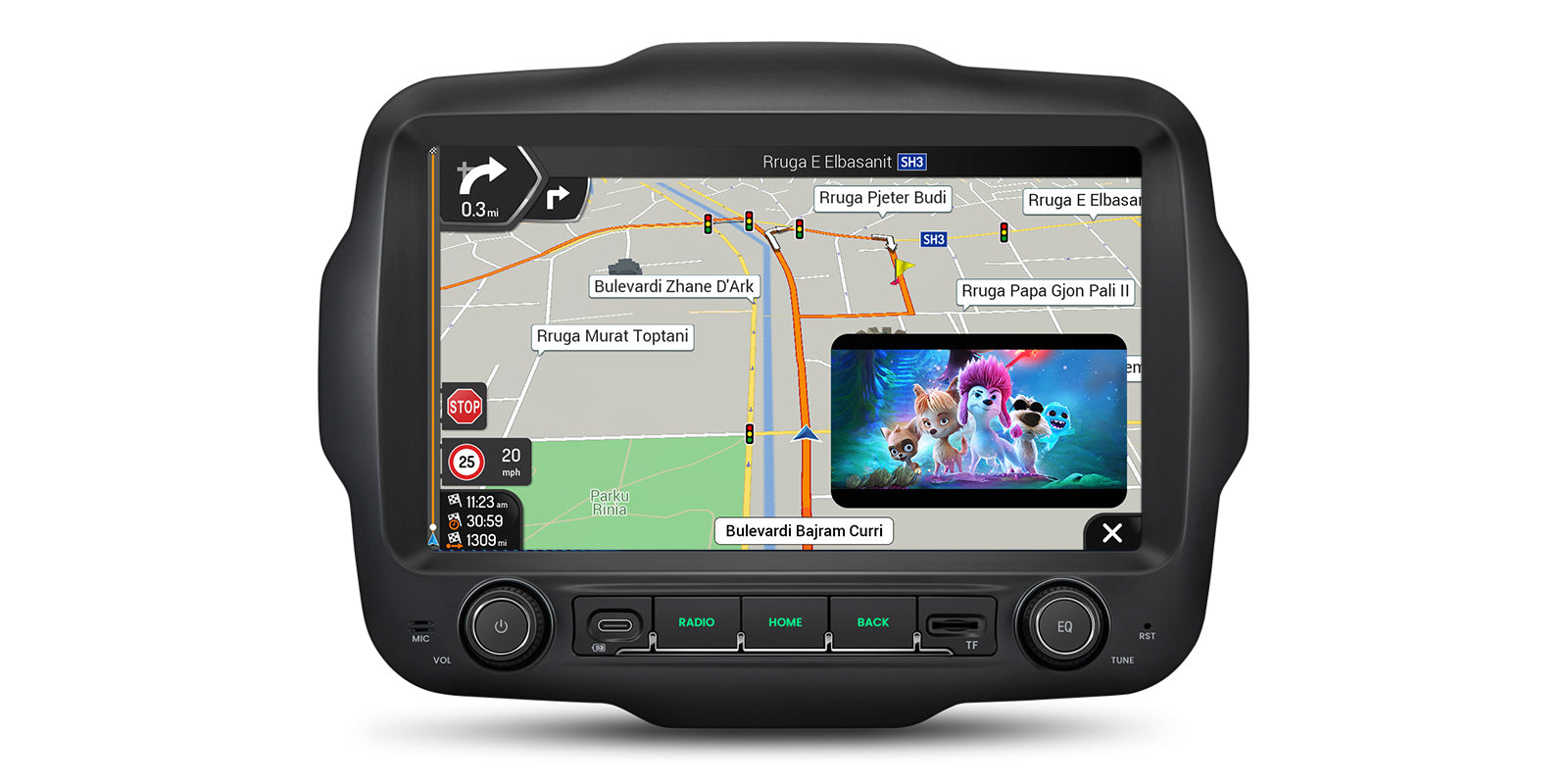 XTRONS PXH94RGJLGS 9" Android Head Unit for Jeep Renegade 4GB 64GB