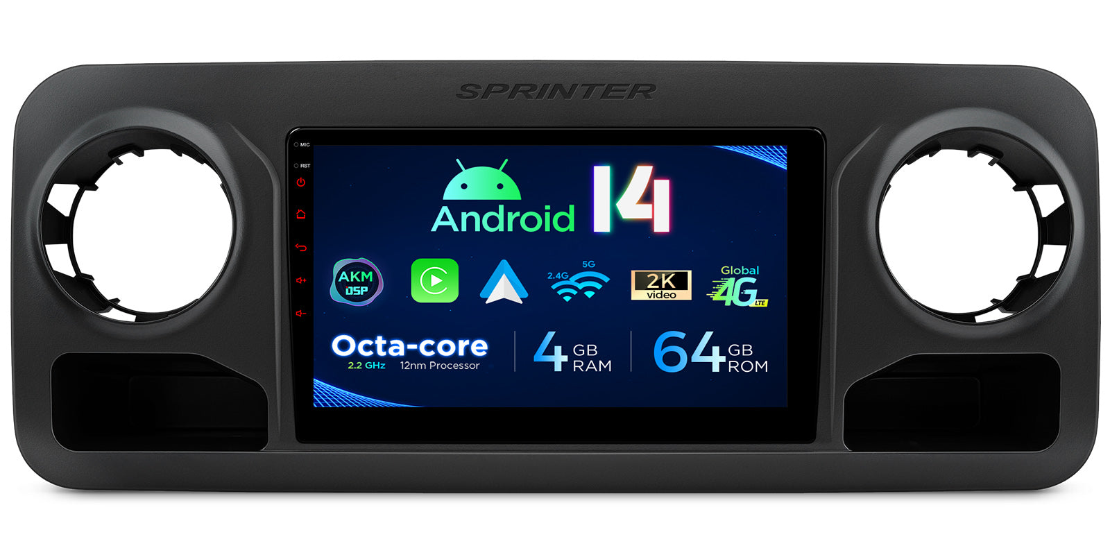 XTRONS PXP14MSPGDAB 10.1" Android Head Unit Mercedes Sprinter 4G LTE