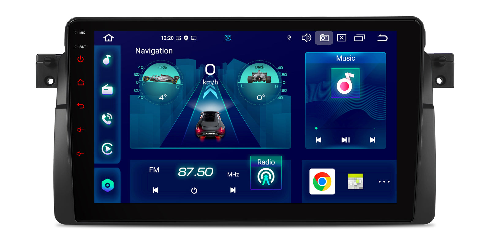 XTRONS PXP9446BGDAB 9in Android 14 Head Unit with Wireless CarPlay for BMW/Rover/MG