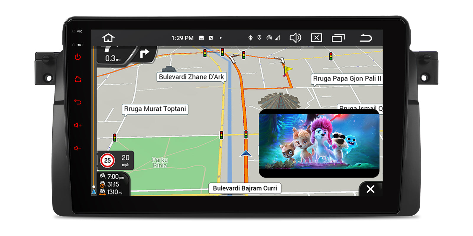 XTRONS PXP9446BGDAB 9in Android 14 Head Unit with Wireless CarPlay for BMW/Rover/MG
