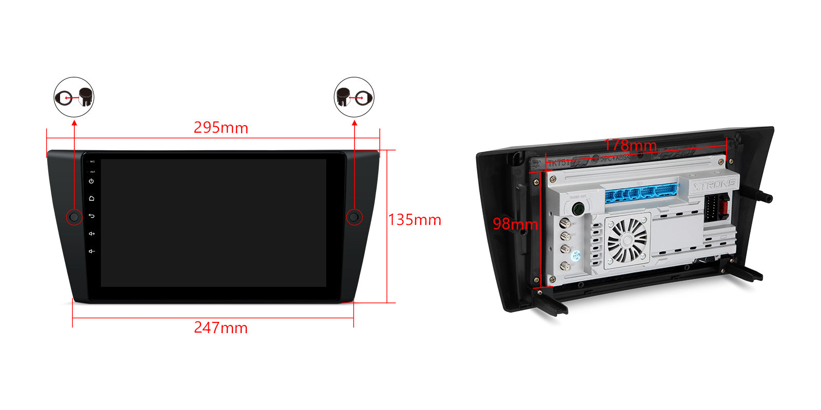 BMW Various 9in Android Head Unit Car Stereo PXP9490BGDAB