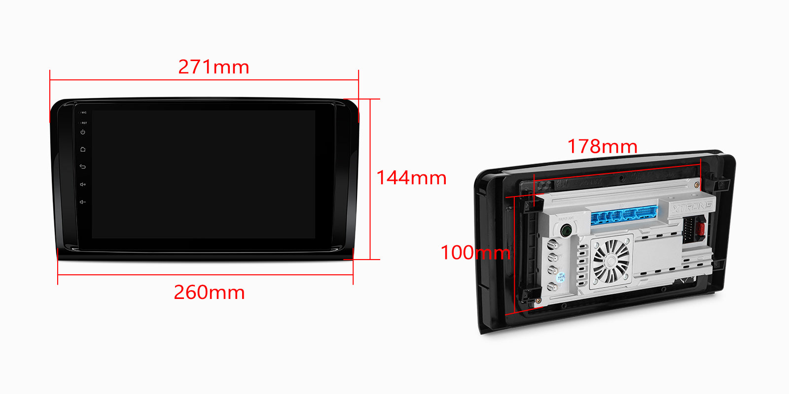 XTRONS Android 14 9in Head Unit Wireless CarPlay for Mercedes-Benz