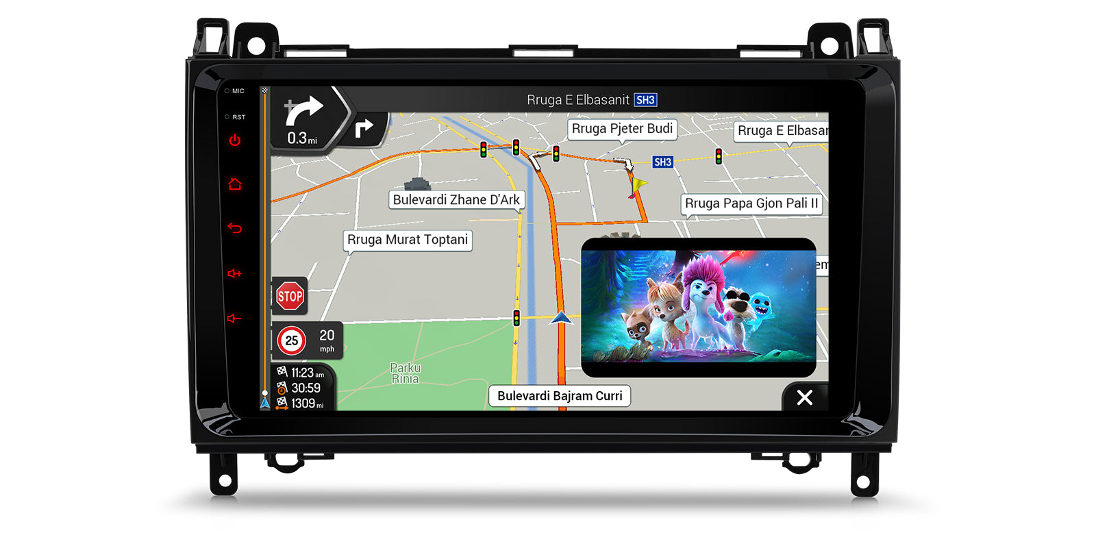 XTRONS PXP94M245GDAB Android 14 4G LTE Head Unit for Mercedes-Benz VW