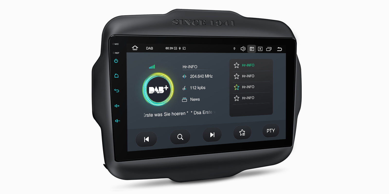 XTRONS PXP94RGJGDAB Jeep Renegade 4G LTE Android 14 Head Unit 9in