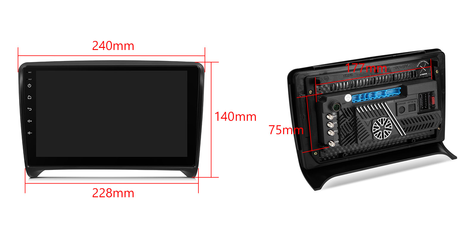 XTRONS Audi TT 9" Android Head Unit 4G CarPlay PXP94TTAGDAB