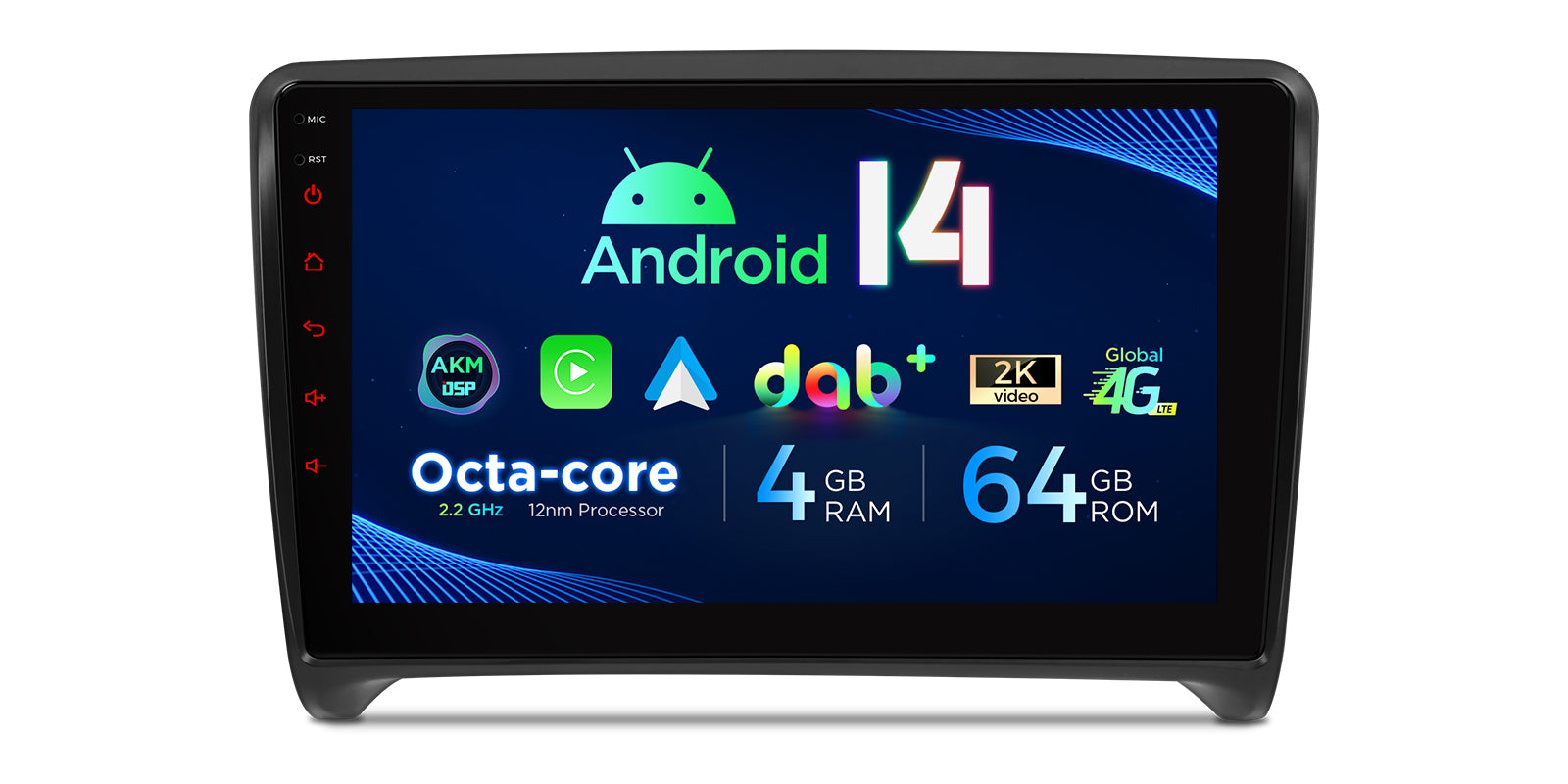 XTRONS Audi TT 9" Android Head Unit 4G CarPlay PXP94TTAGDAB