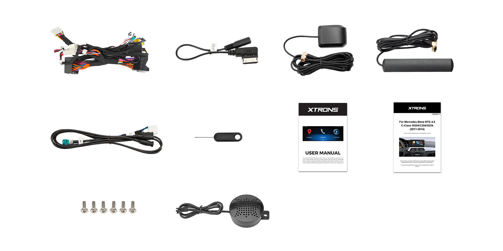 XTRONS QA Series 10.25in Wireless CarPlay Android 14 Head Unit Mercedes C-Class