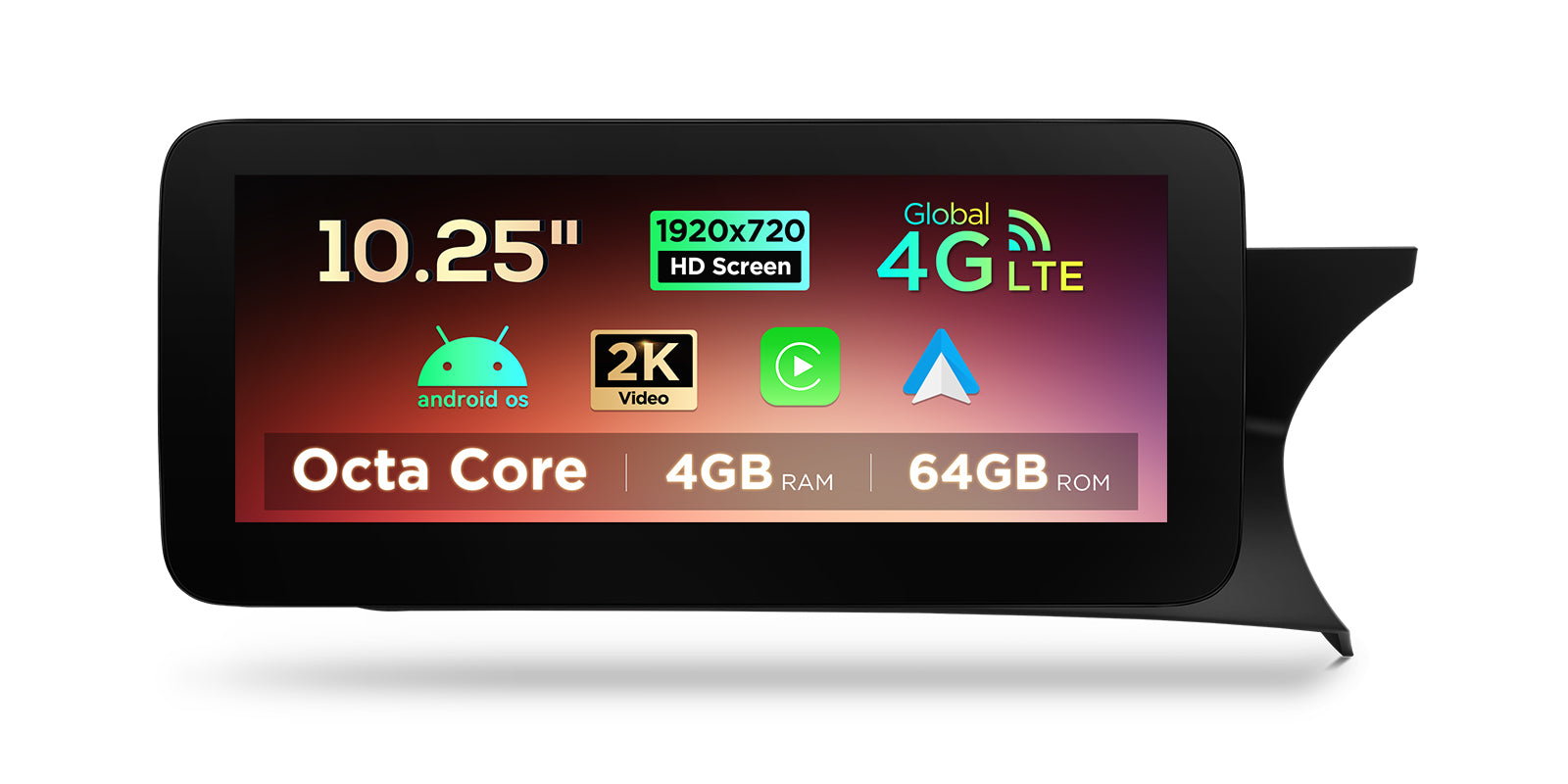 XTRONS QA Android Head Unit Wireless CarPlay Mercedes C-Class 10.25in 4GB 64GB