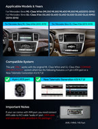 XTRONS Wireless CarPlay Android 13 Head Unit for Mercedes ML-Class GL-Class 4GB 64GB