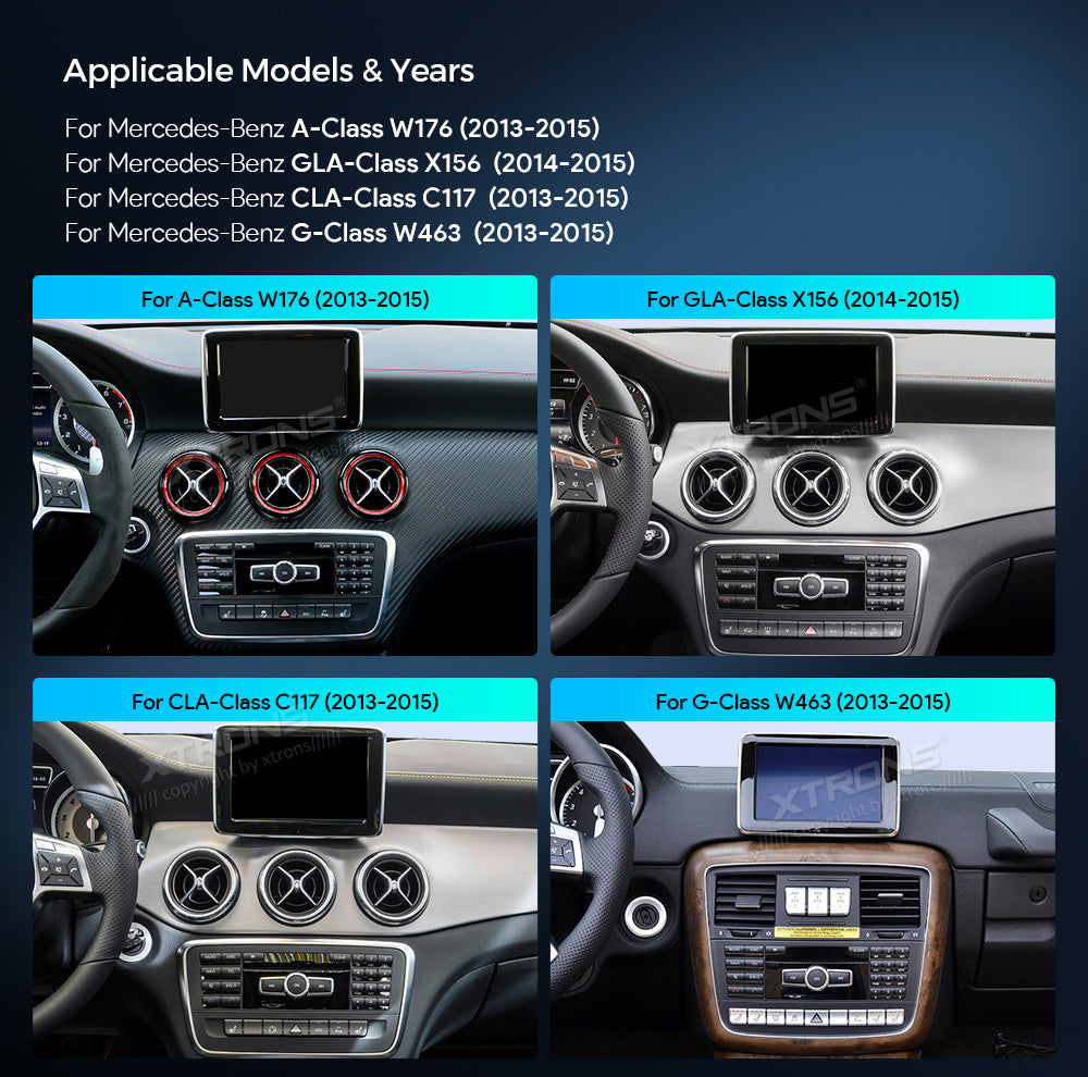 XTRONS QAMS1445 Mercedes-Benz Android Head Unit 10.25in Wireless CarPlay