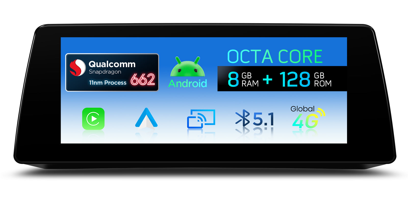 XTRONS 10.25in Fully-Laminated Android Head Unit 8GB 128GB BMW 5 Series
