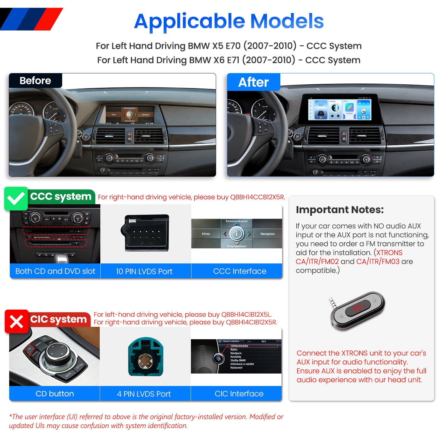 BMW X5 / X6 10.25" Android Head Unit Car Stereo | Apple CarPlay & Android Auto | QBBH14CCB12X5L