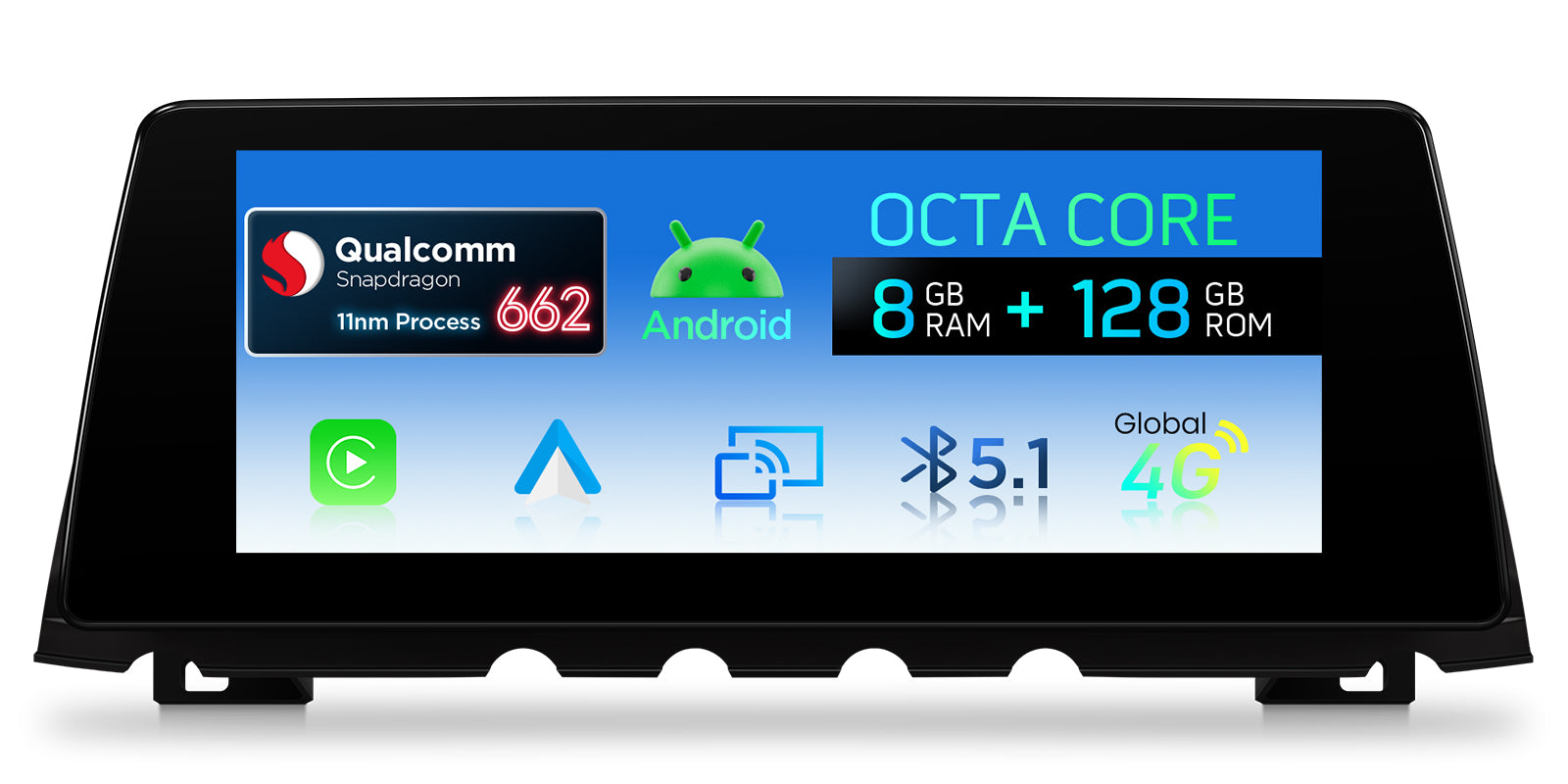 XTRONS QBBH14CIB12SV BMW 7 Series 10.25in 2K Android Head Unit Q662 8GB/128GB