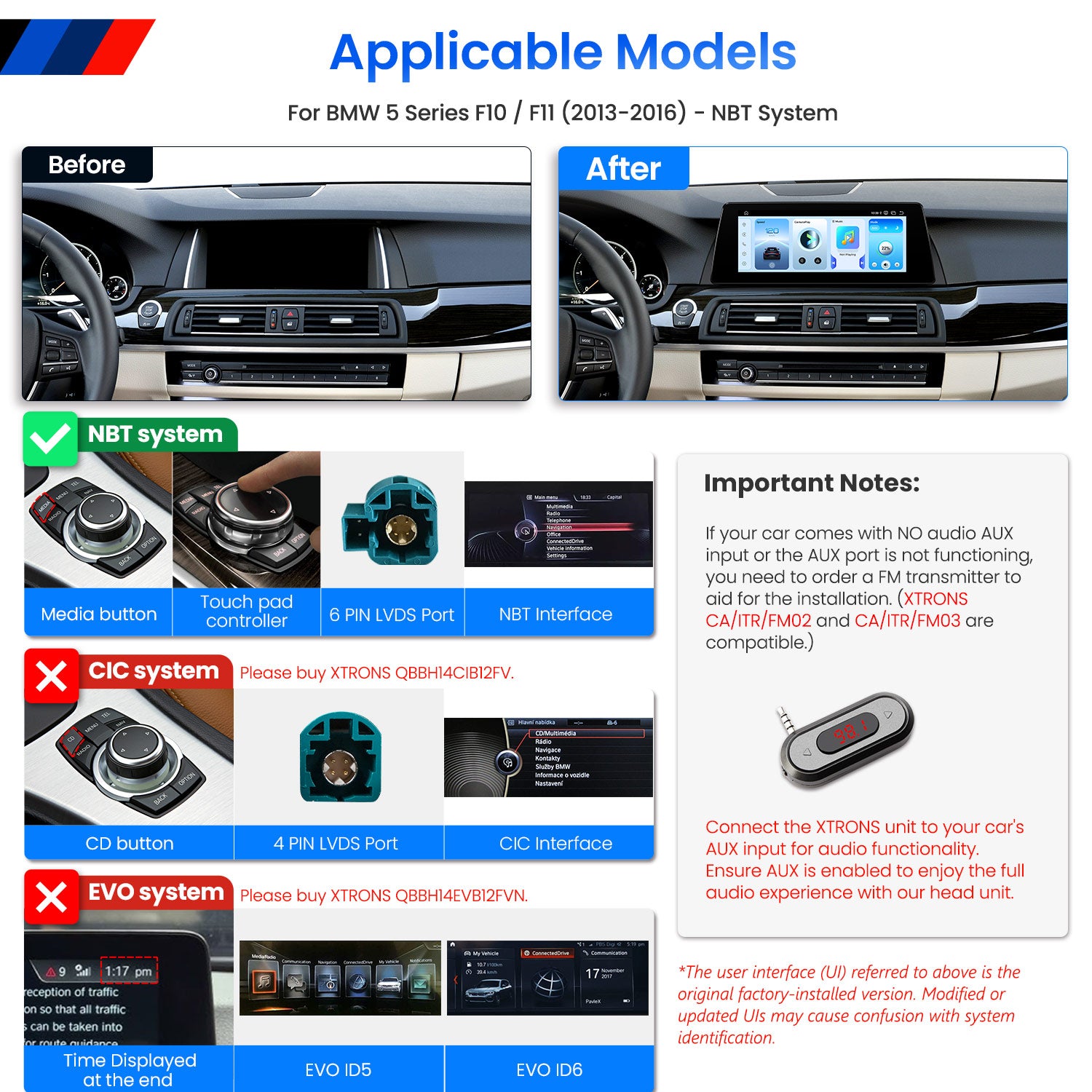 XTRONS QBBH14NB12FV 2K Widescreen Android 14 Head Unit 10.25in