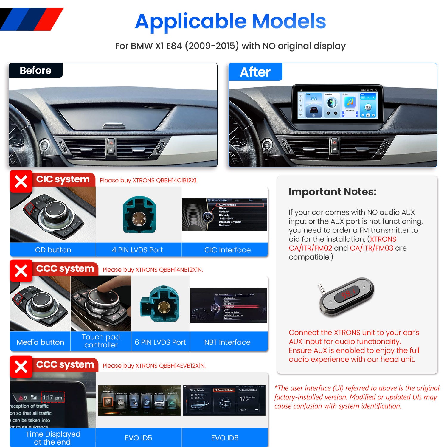 XTRONS QBB Series BMW X1 E84 10.25in Android Head Unit Car Stereo