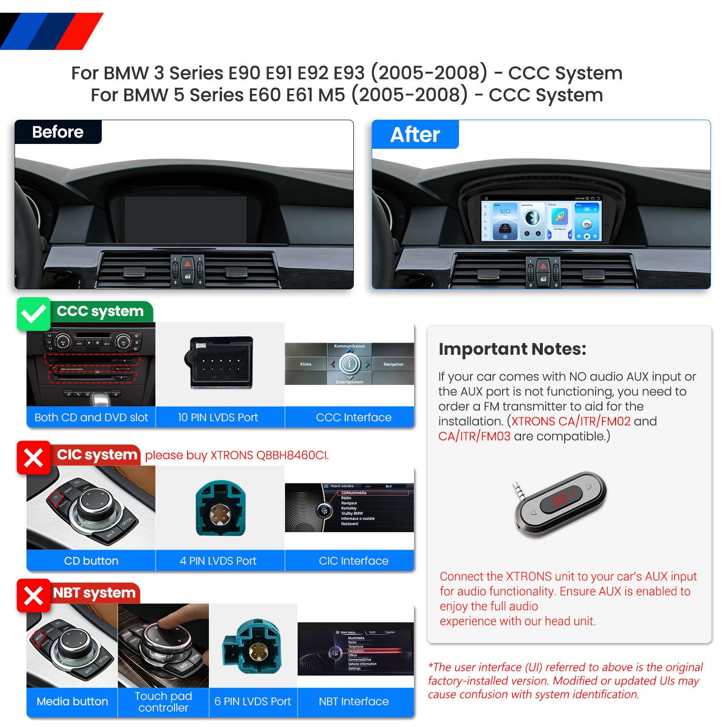 XTRONS QBBH8460CC 8.8in 2K Widescreen Android 14 Head Unit