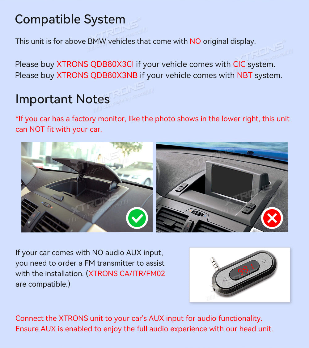 XTRONS BMW X3 10.25in Wireless CarPlay Android Head Unit