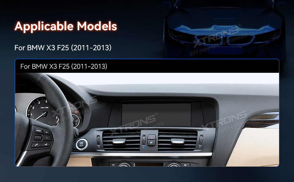 XTRONS QDB80X3CI Android Head Unit 8.8in Wireless CarPlay for BMW X3 F25